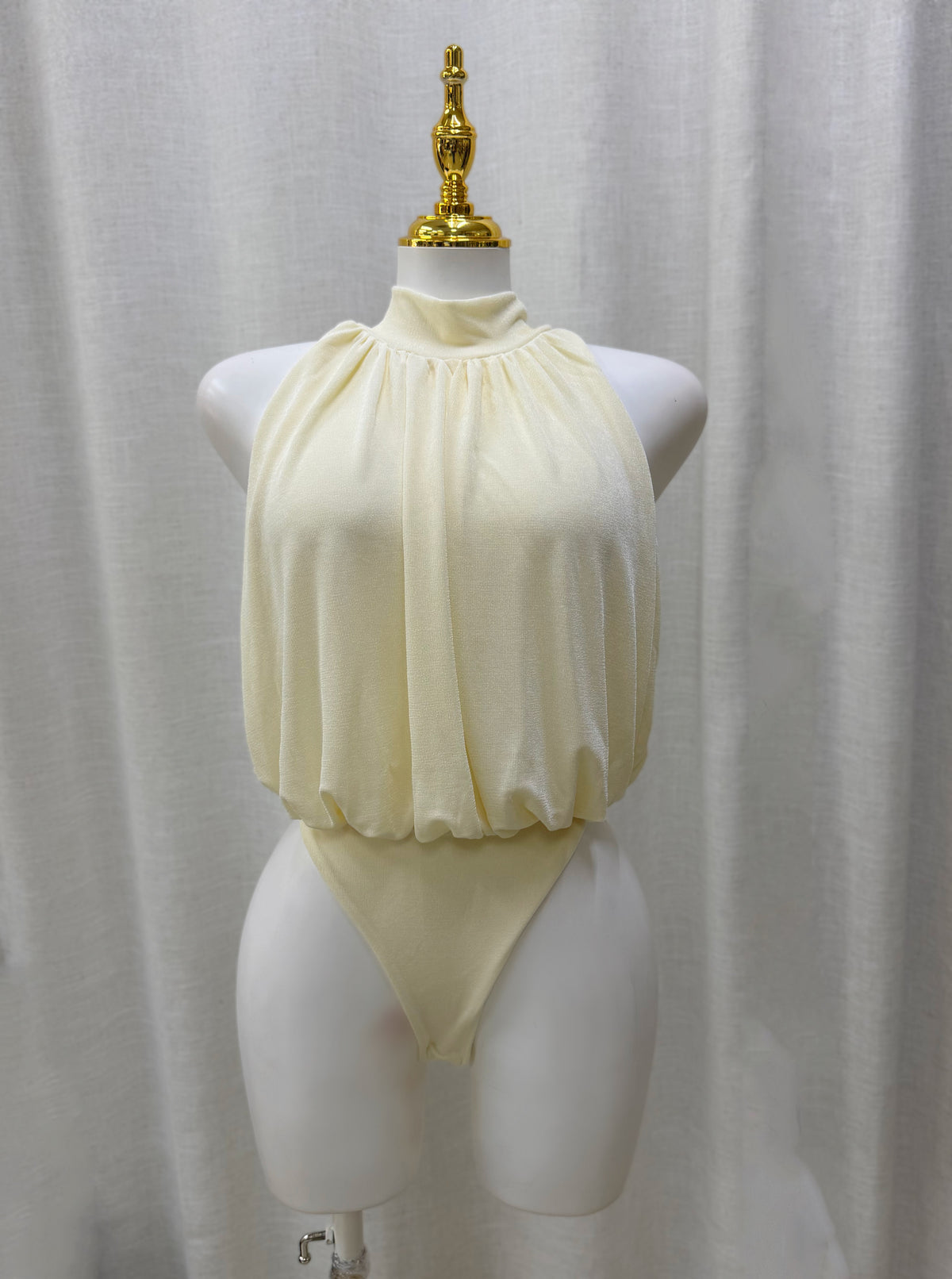 Sophia Draped Bodysuit (Ivory)
