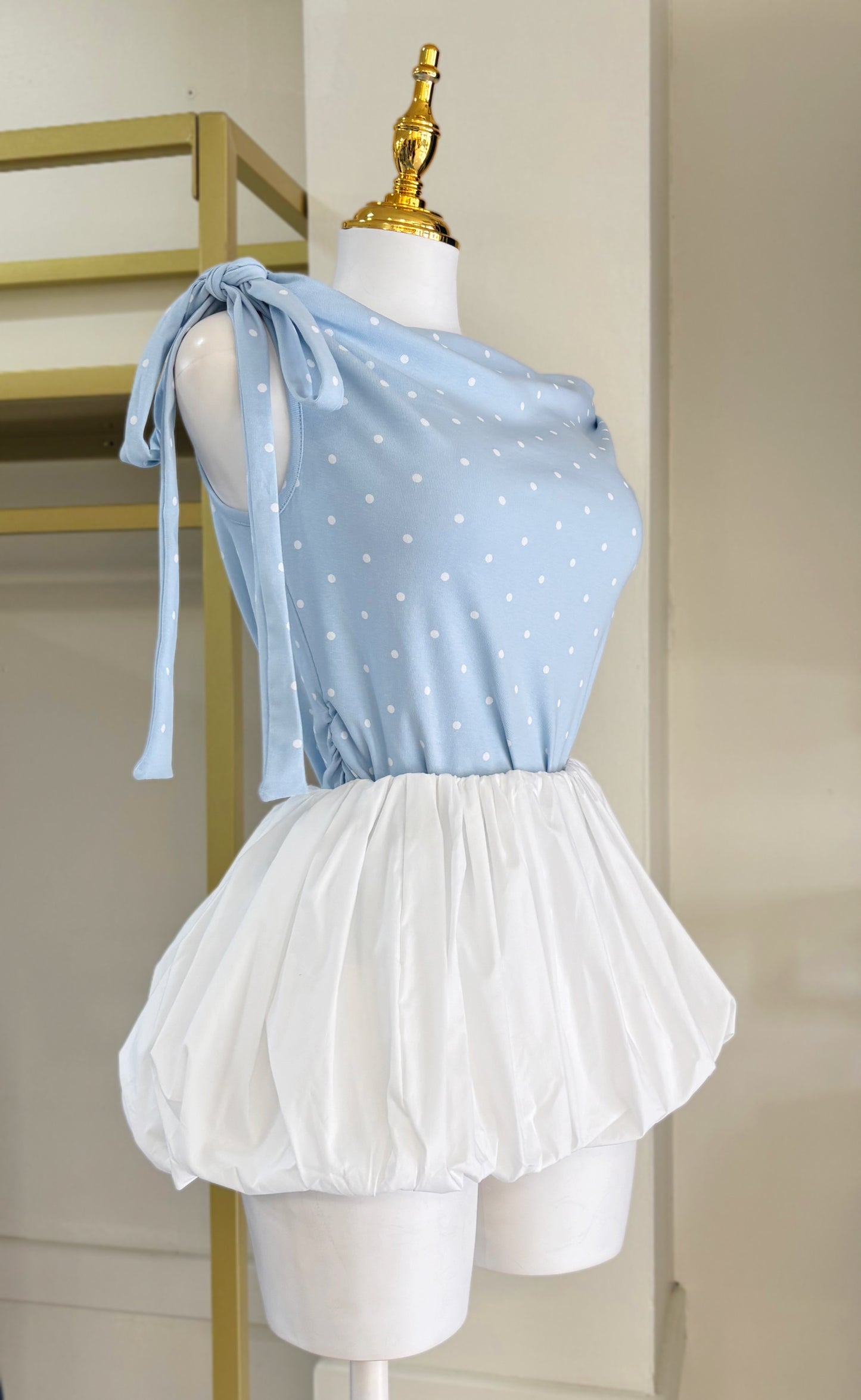 Juliana Balloon Mini Skort (White)