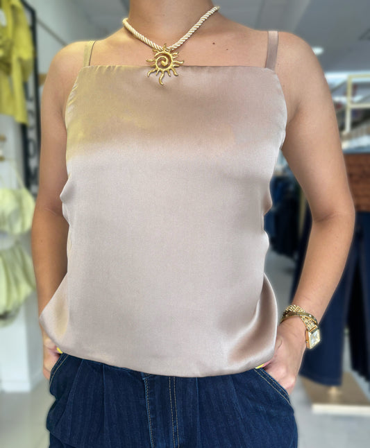 Zoe Back Knot Satin Top (2 colores)