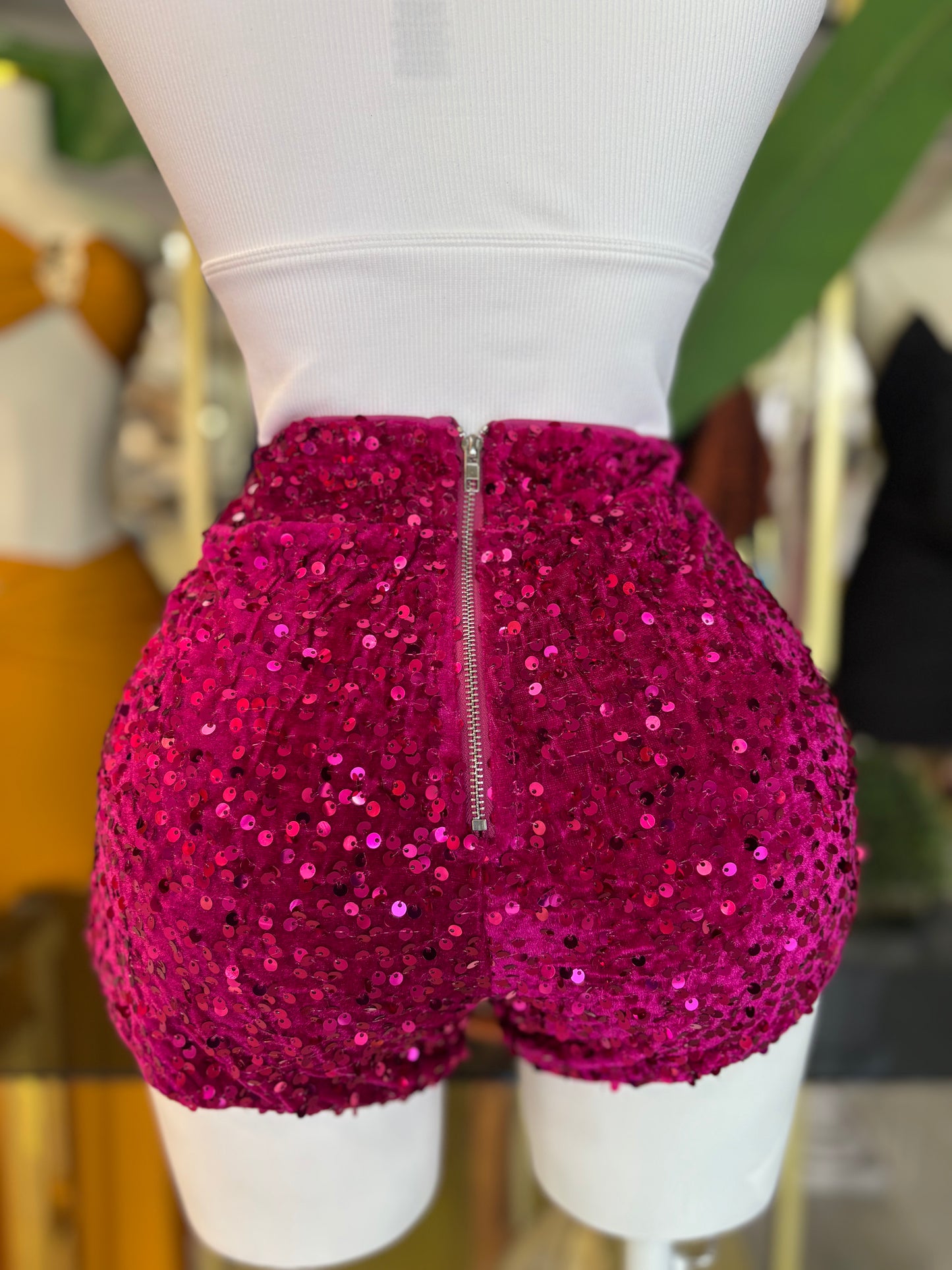 Rose Sequin Short