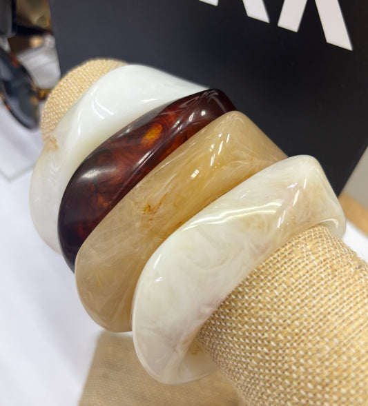 Merbled Resin Bangles