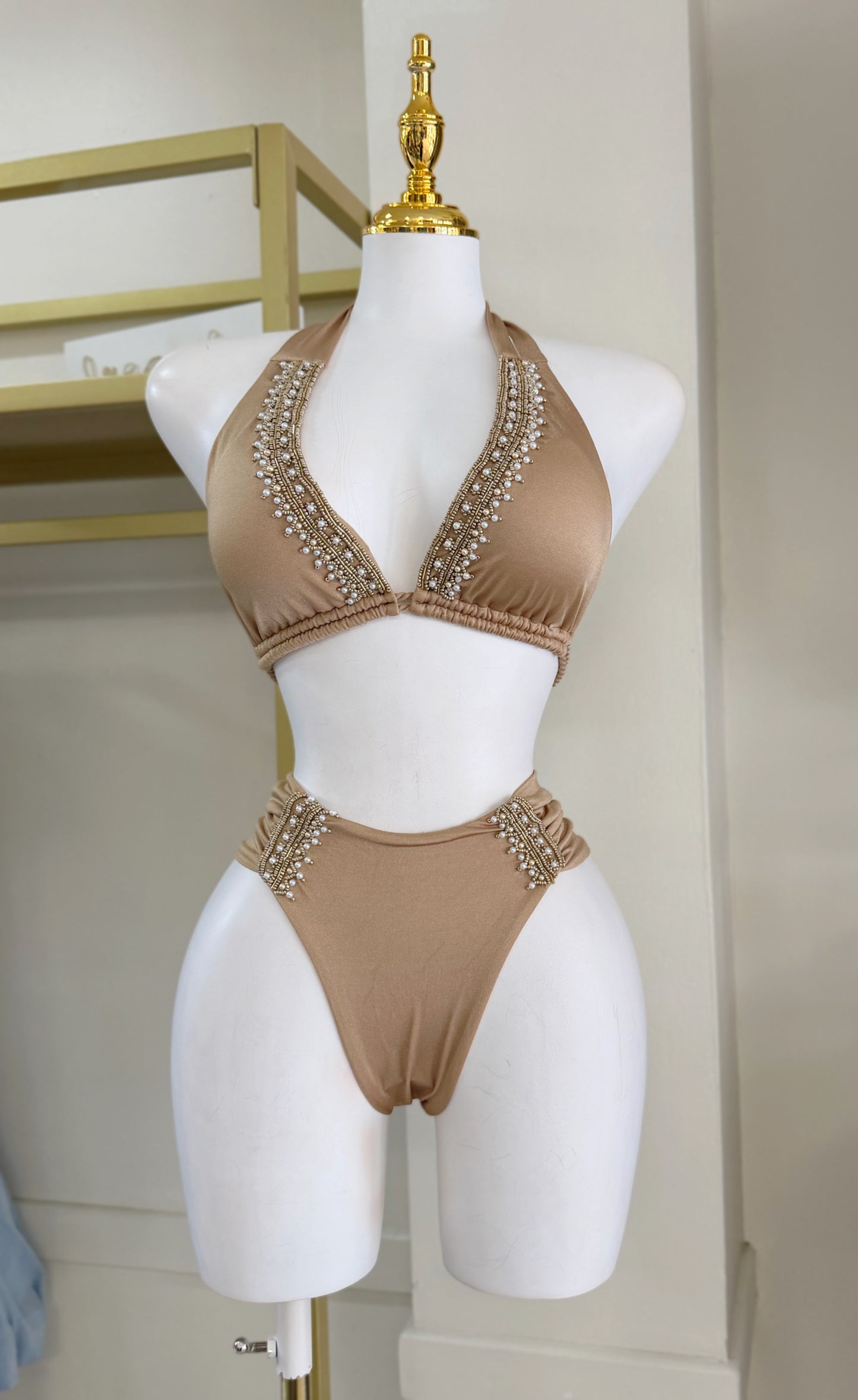 Capri 2 Pieces Swimwear (Sage/Dorado/Crema)