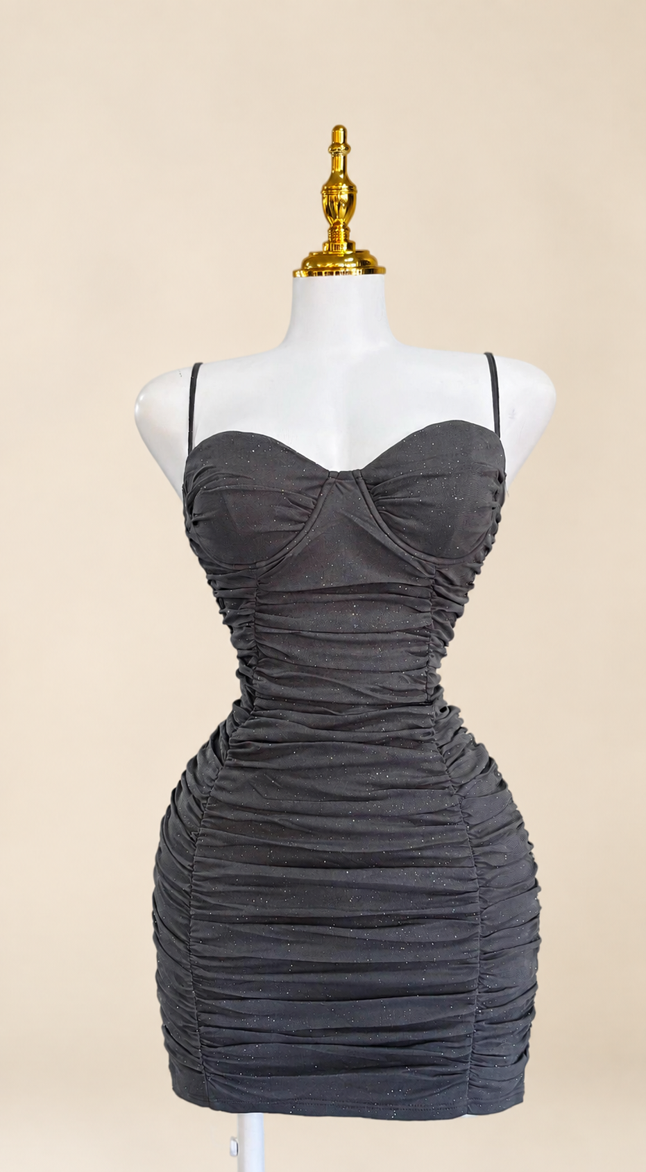 Camila Grey Glitter Dress