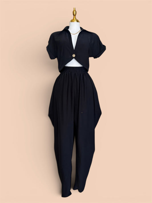 Verónica Black Pant Set