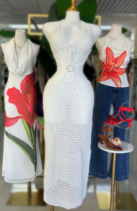 Santorini Crochet Dresss