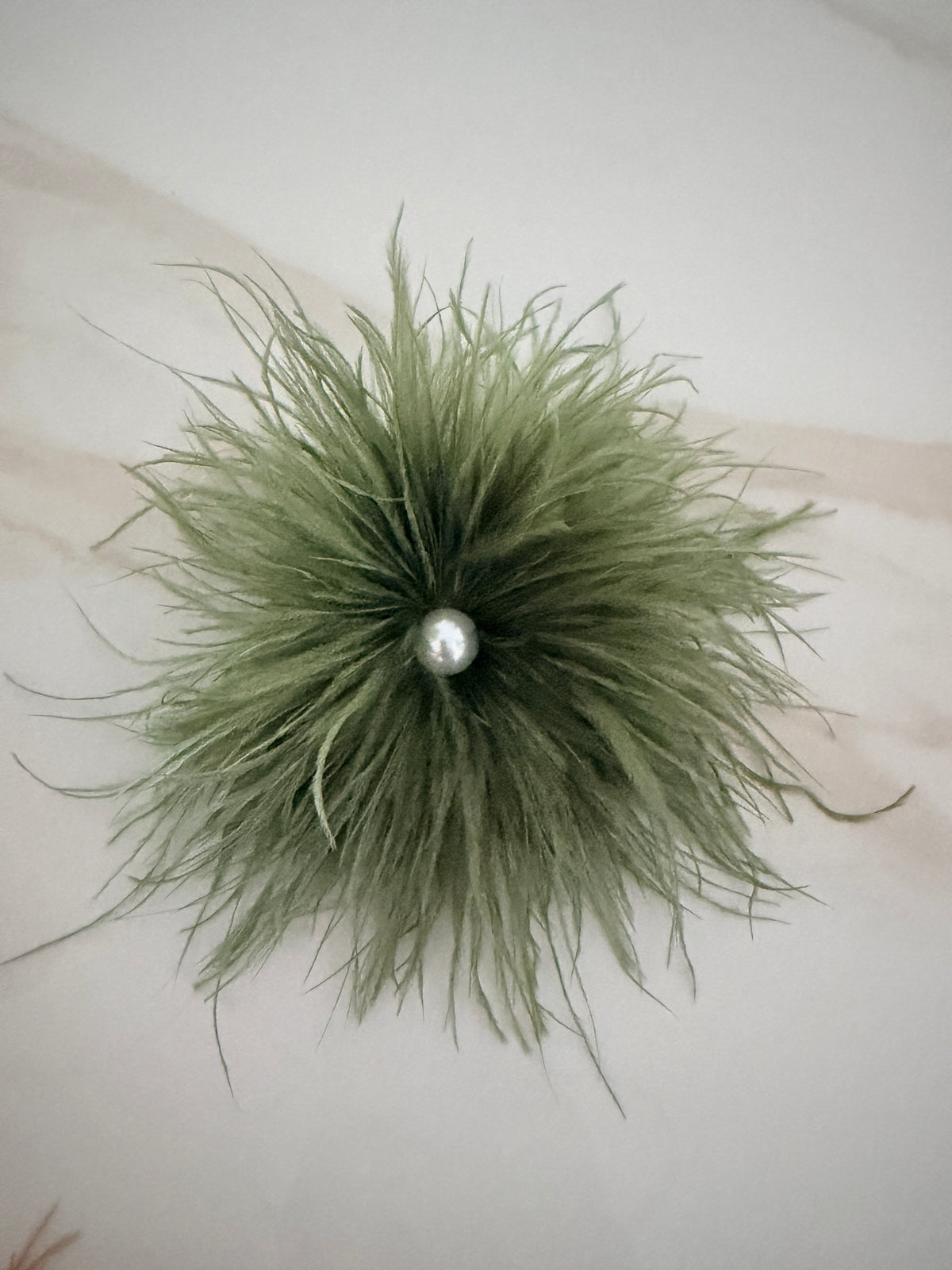 ÉLAN — Feather & Pearl Brooch