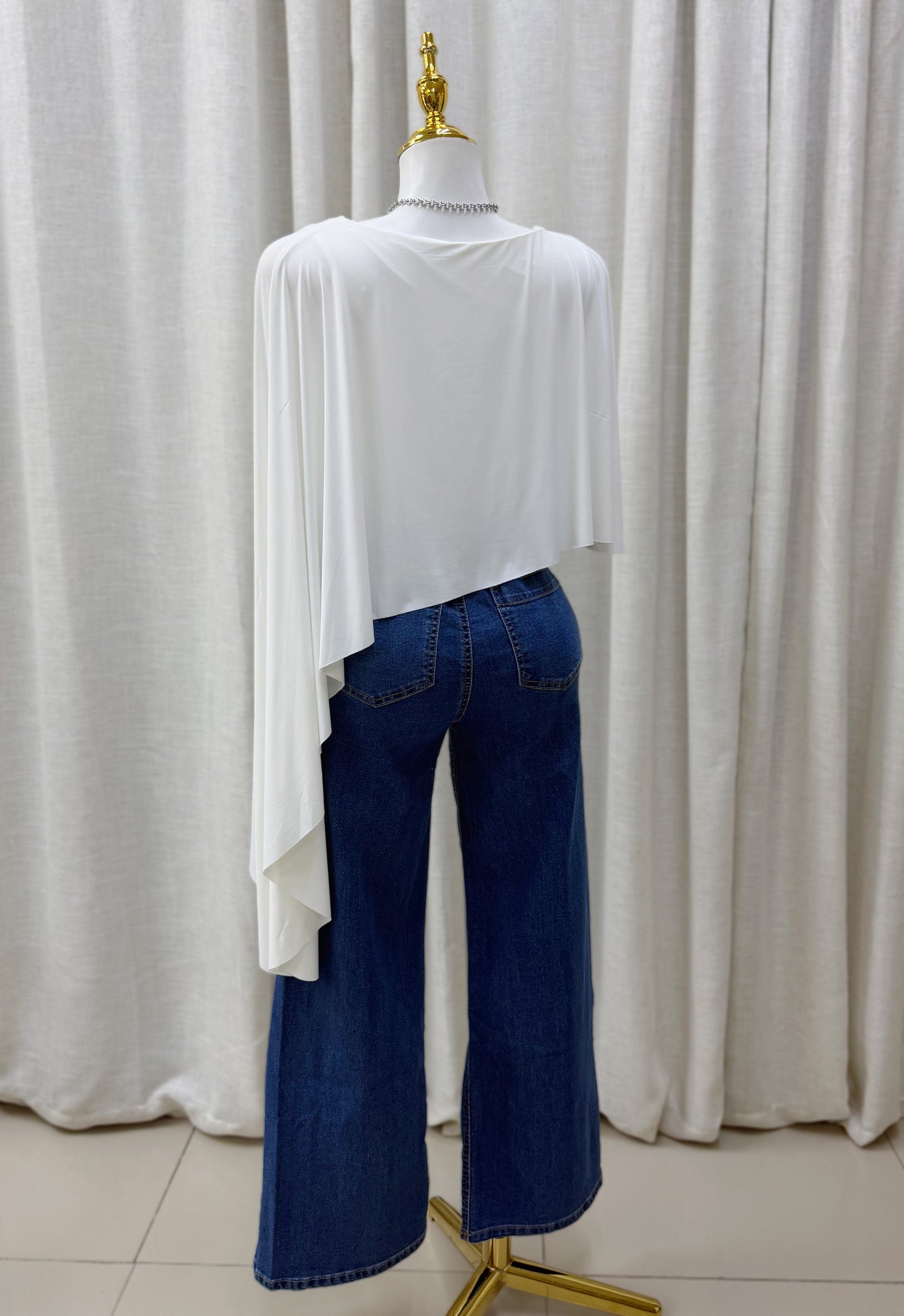 Hanna Belt Detail Jean (Stretch) DEEP DENIM