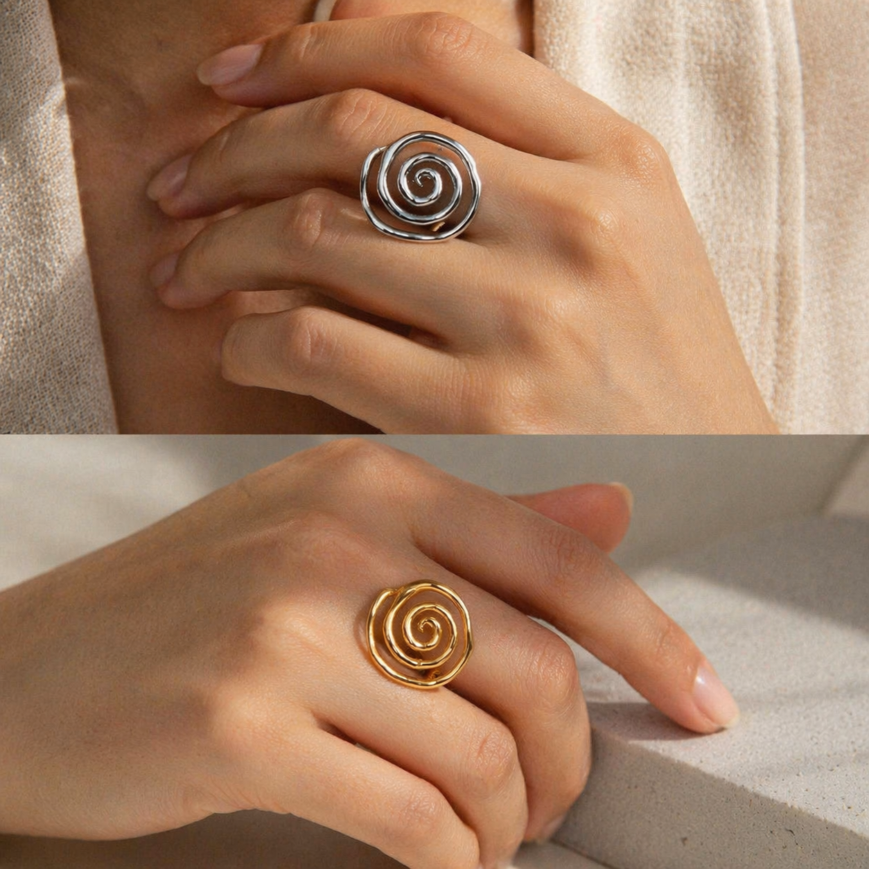 Spiral Statement Ring