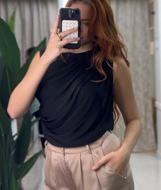 Diana Satin Tank (Negra)